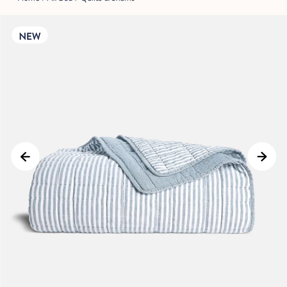 Brookline’s European linen quilt